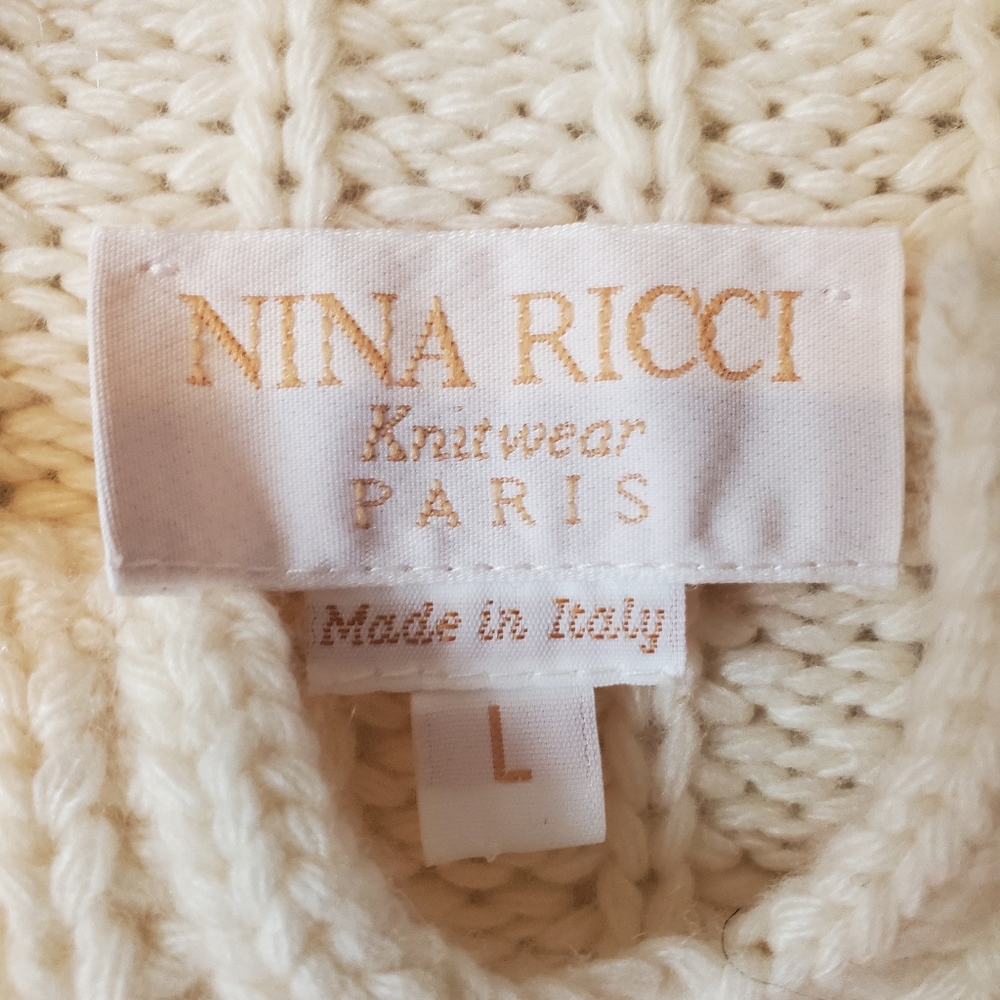 Nina Ricci Chunky knit‎ cream sweater - Picture 3 of 6